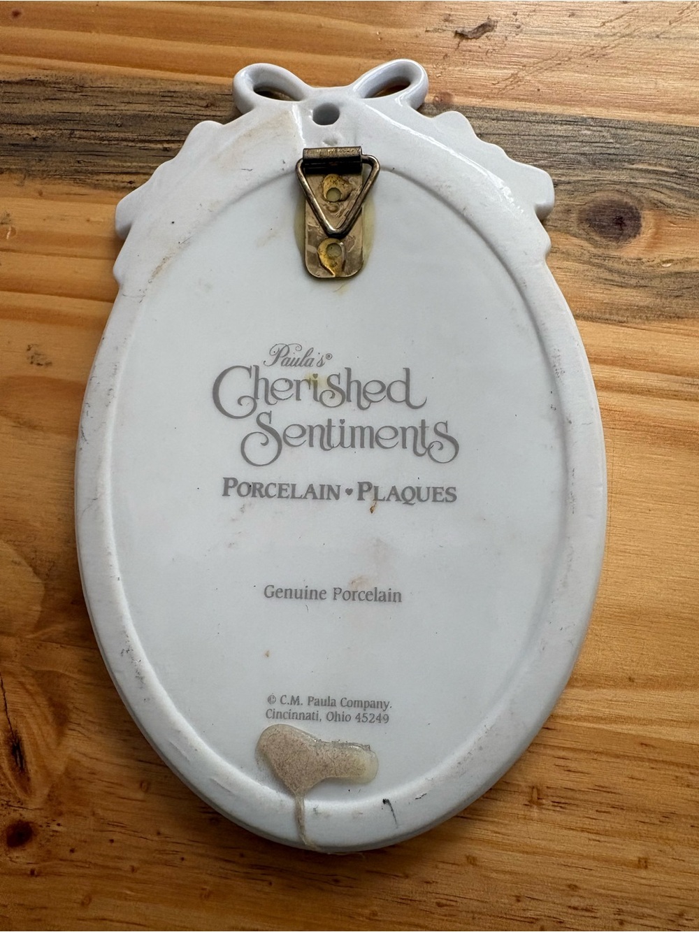 Ceramic Cherished Sentiments Oval Love Plaque - Picture 2 of 4